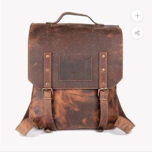CHICATOLIA CRAZY HORSE LEATHER BACKPACK - TAN